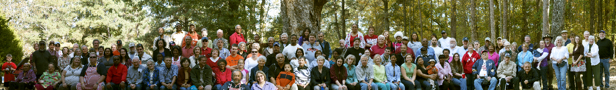 2010 BBQ Group Photo. Thanks to Bill Brown for this panorama of our guests! 