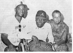 Curtis Pride with his parents, James and Lensie